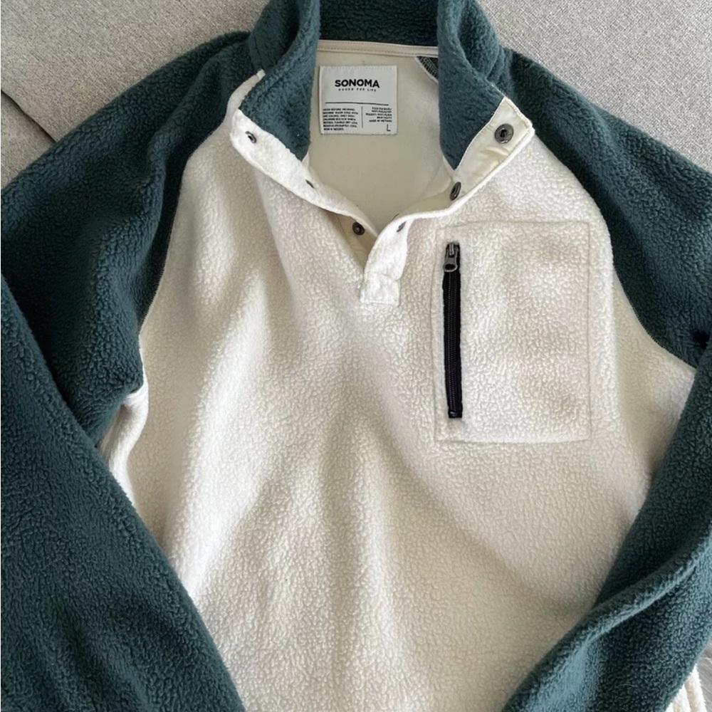 Mens Sonoma Fleece Pullover Size Large